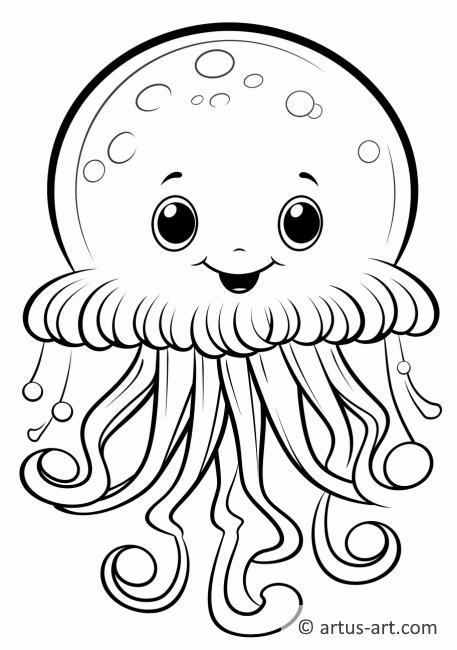 Awesome Jellyfish Coloring Page